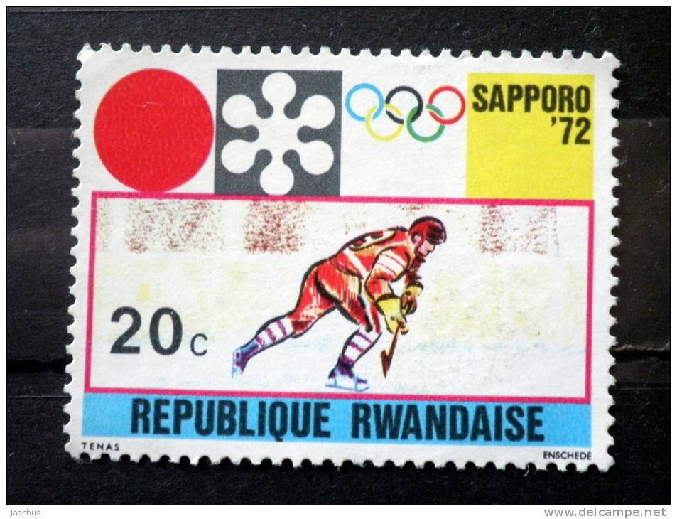 Rwanda - 1972 - Mi.nr.479 A - Used - Olympic Winter Games, Sapporo - Hockey - Used Stamps