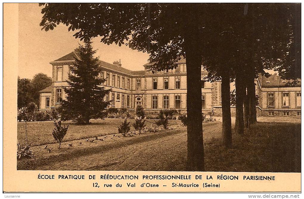 12 / 10 / 156  - école Pratique De Réeducation Proffessionne De La Région Parisienne  - ST.MAURICE - Enseignement, Ecoles Et Universités