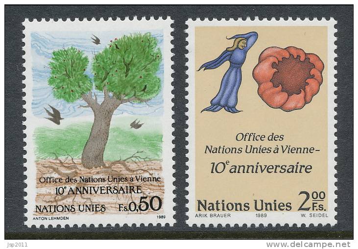 UN Geneva 1989 Michel # 178-179, MNH - Ongebruikt
