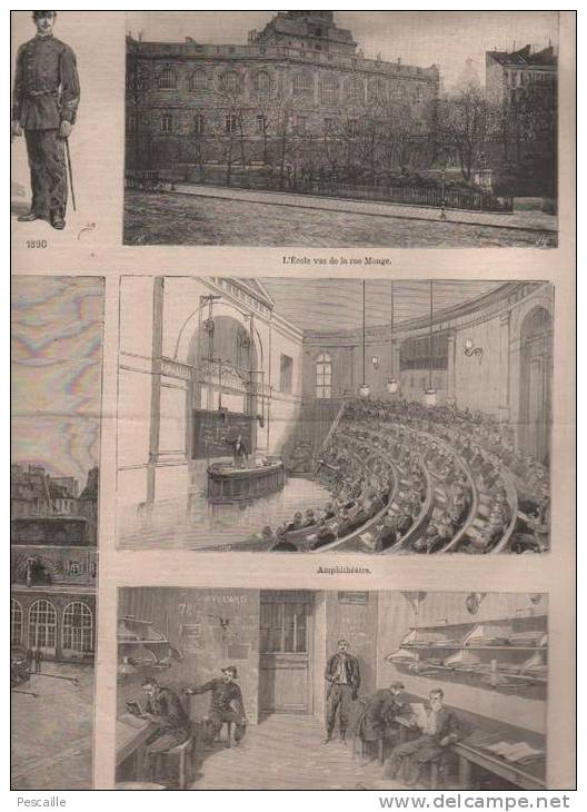 LE JOURNAL ILLUSTRE 20 04 1890 - PRESIDENT CARNOT GARE DE LYON - ECOLE POLYTECHNIQUE - EXPLORATEUR TREICH LAPLENE - 1850 - 1899