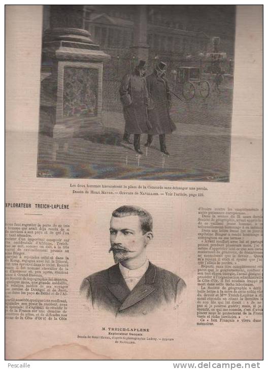 LE JOURNAL ILLUSTRE 20 04 1890 - PRESIDENT CARNOT GARE DE LYON - ECOLE POLYTECHNIQUE - EXPLORATEUR TREICH LAPLENE - 1850 - 1899