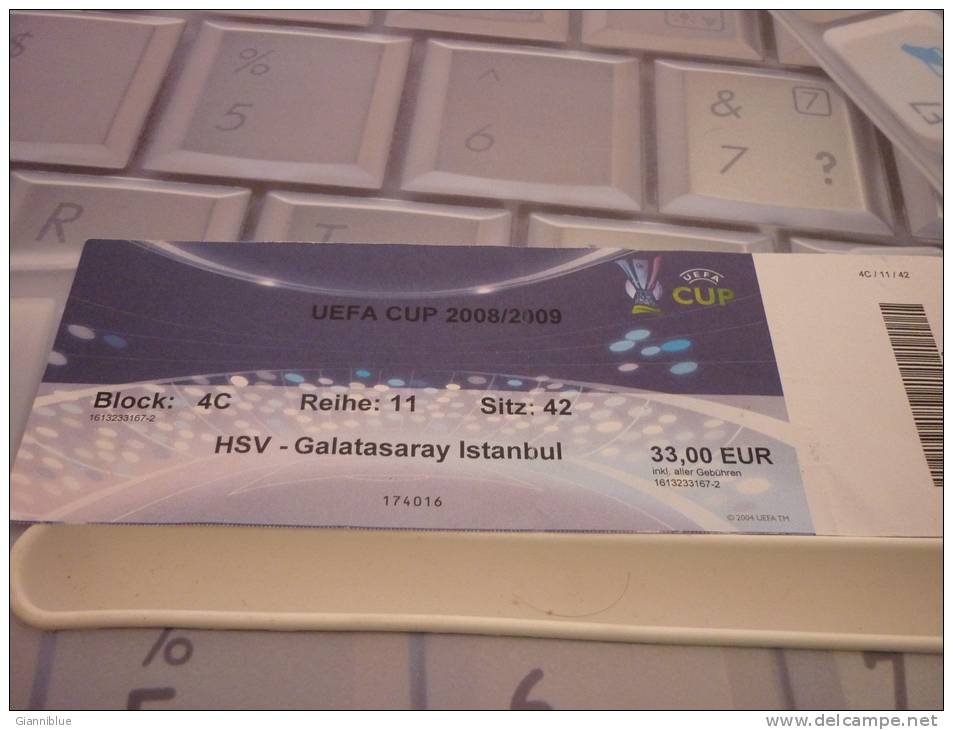 HSV Hamburger-Galatasaray/Football/UEFA Cup Match Ticket - Match Tickets