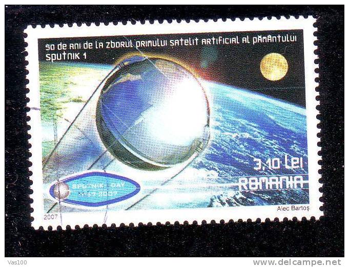 Romania 2007 SPACE, SPUTNIK1,CTO,VFU. - Used Stamps