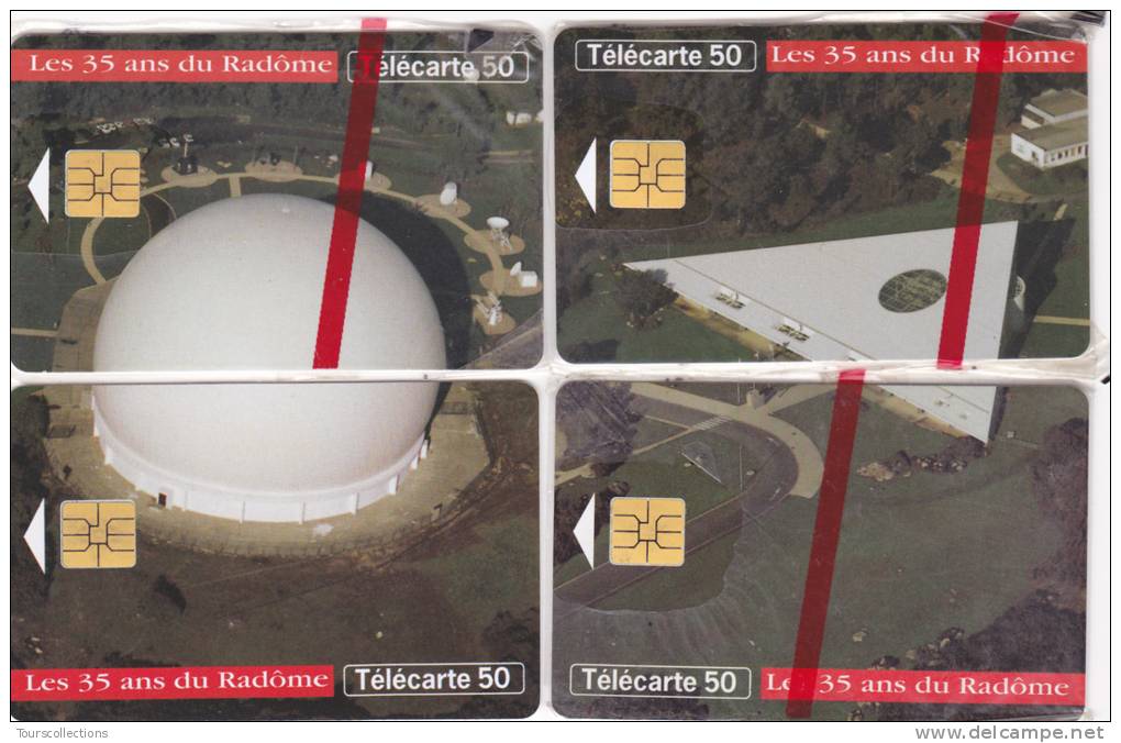 Série Complète Des 4 TELECARTES PLEUMEUR BODOU XIV - 35 Ans Du Radôme - 100 000 Ex @ 07/1999 - Cartes Utilisées - 1997