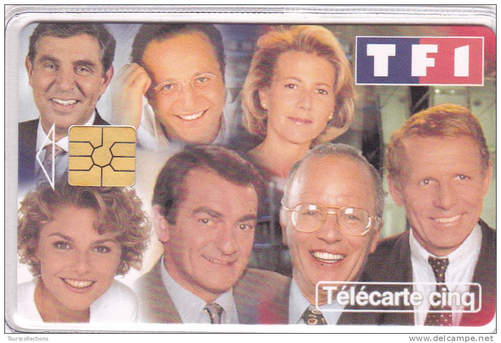 TELECARTE 5 U @ ANIMATEURS TELE - 7500 Ex @ 11/1997 Arthur Foucault Chazal Pernaud Rolland PPDA Bronkaers - 5 Eenheden