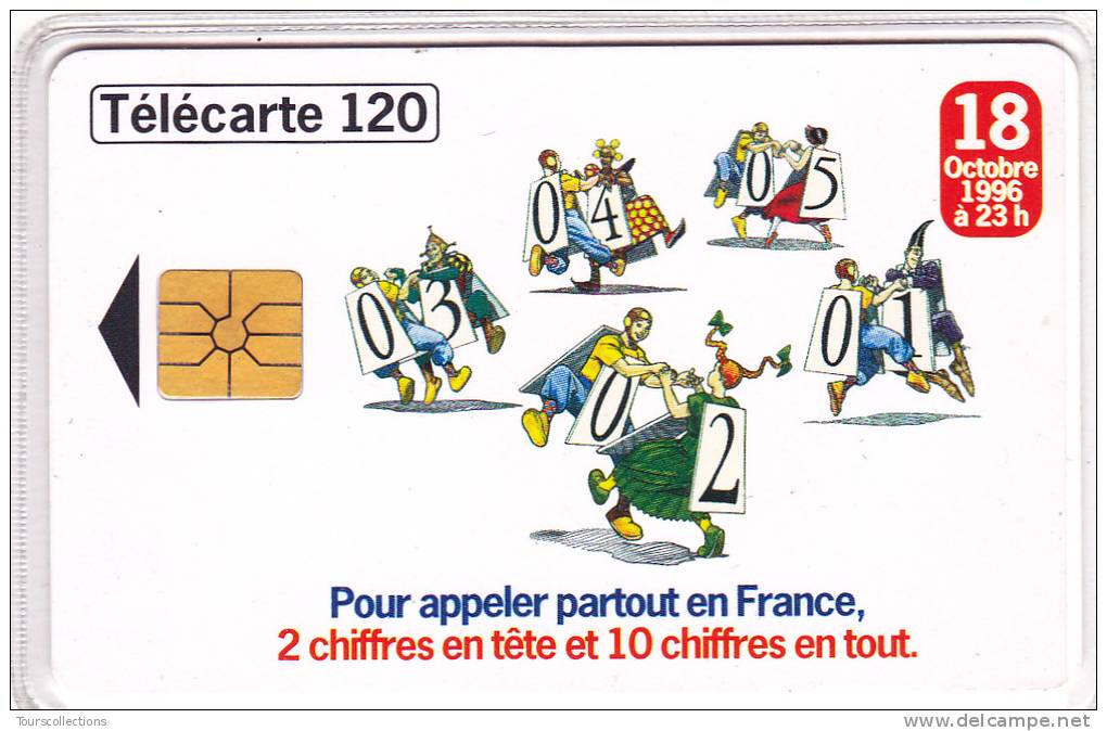 TELECARTE 120 U @ VARIETE Couleur Jaune Fluo Des Personnages - La Ronde Des 2 Chiffres @ 08/1996 - Fehldrucke