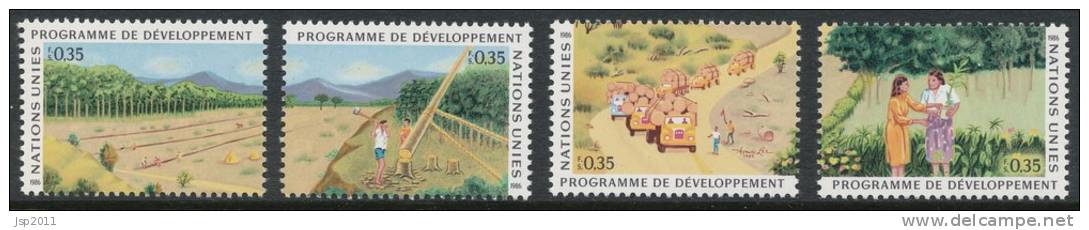 UN Geneva 1986 Michel # 138-141 Singles, MNH - Neufs