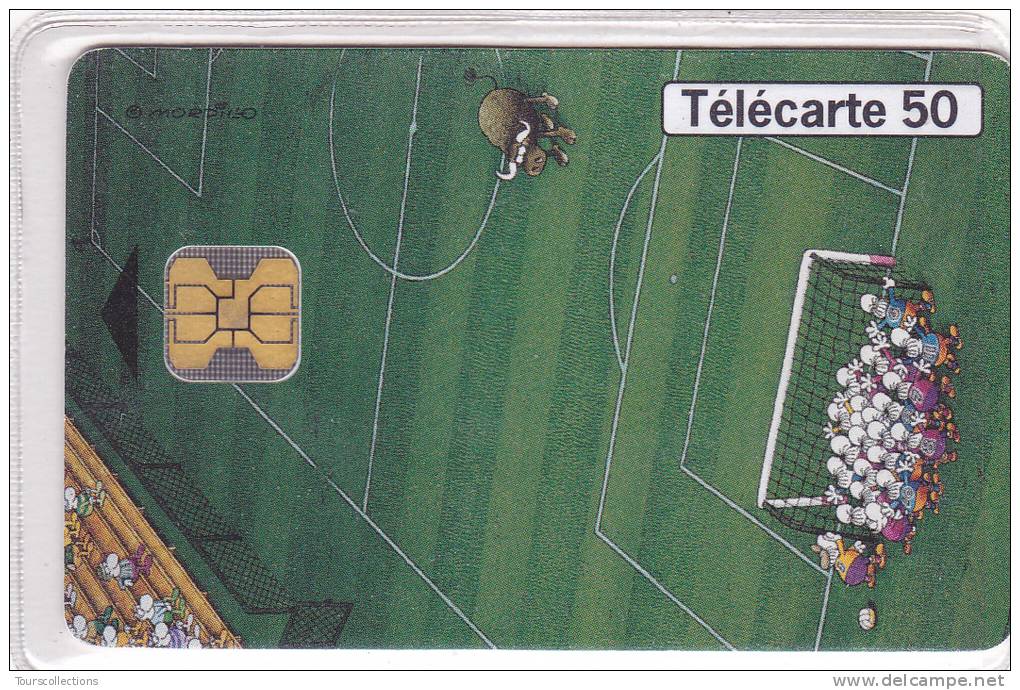 TELECARTE 50 U @ VARIETE Numéro Maigre D85401480 Au Verso - Mordillo BD Taureau Football @ 05/1998 - Variétés