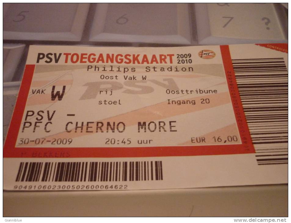 PSV-PFC Cherno More Football/UEFA Europa League Match Ticket - Tickets D'entrée
