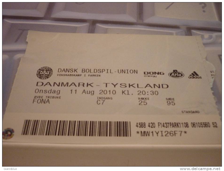 Denmark-Germany International Football Match Ticket - Match Tickets