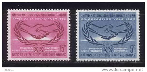 UN New York 1965 Michel 154-155, MNH - Neufs