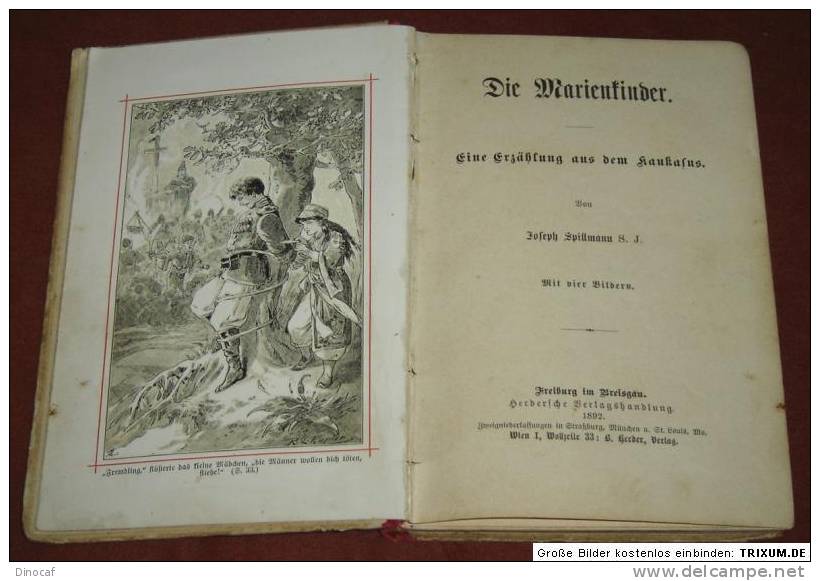 Spillmann, DIE MARIENKINDER, Eine Erzählung A.d. Kaukasus, EA, 1892, 85 Seiten - Libros Antiguos Y De Colección