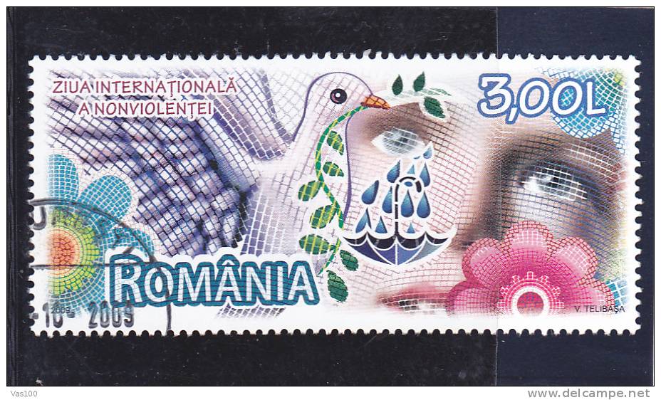 Romania 2009 / / International Day Of Non-violence VFU,CTO,USED. - Used Stamps