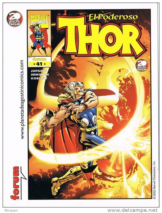 0455. Postal THOR Dios Del Trueno, Edicion Marvel. Forum - Cómics