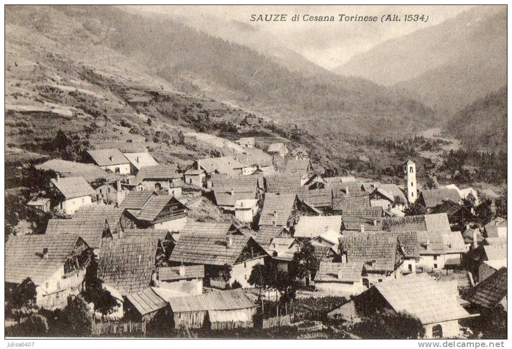 SAUZE Environs De CESANA TORINESE (Italie) Vue Du Village - Sonstige & Ohne Zuordnung