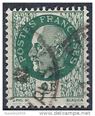 1941-42 FRANCIA USATO MARESCIALLO PETAIN 2 F - FR555-2 - 1941-42 Pétain