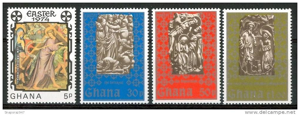 1974 Ghana Easter Paintings Set MNH** Na141 - Easter