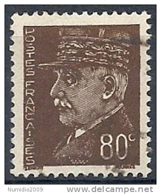 1941-42 FRANCIA USATO MARESCIALLO PETAIN 80 CENT - FR557 - 1941-42 Pétain