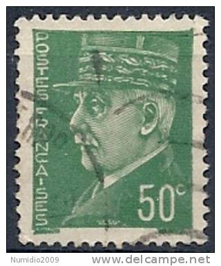 1941-42 FRANCIA USATO MARESCIALLO PETAIN 50 CENT - FR557 - 1941-42 Pétain