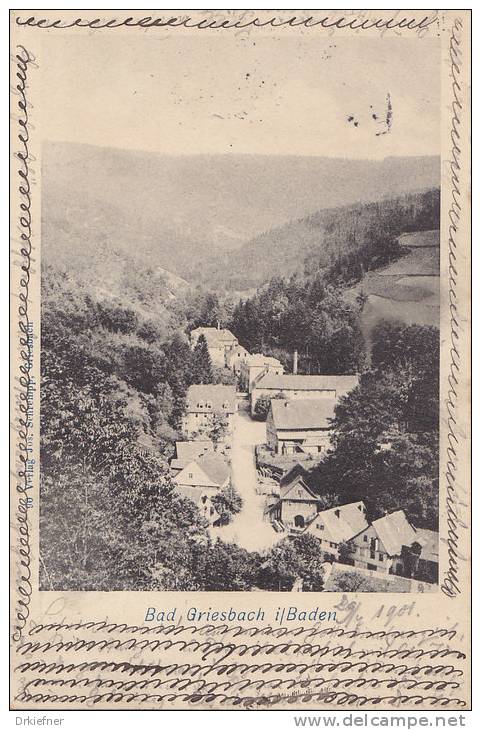 Bad Griesbach, Straßenzug, Um 1900 - Bad Peterstal-Griesbach