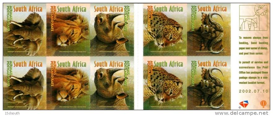 South Africa - 2002 Big Five Booklet (**) # SG SB62 - Cuadernillos