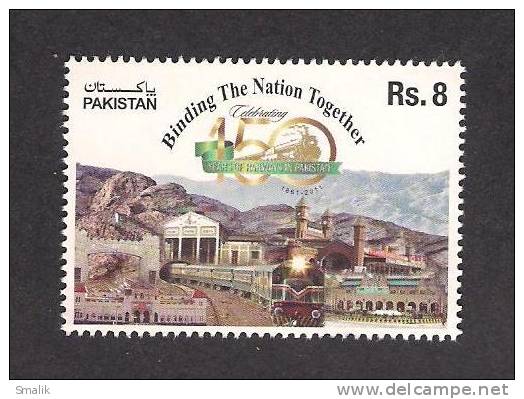 2011 Pakistan 150 Years Of Railway Train 1v MNH - Trains