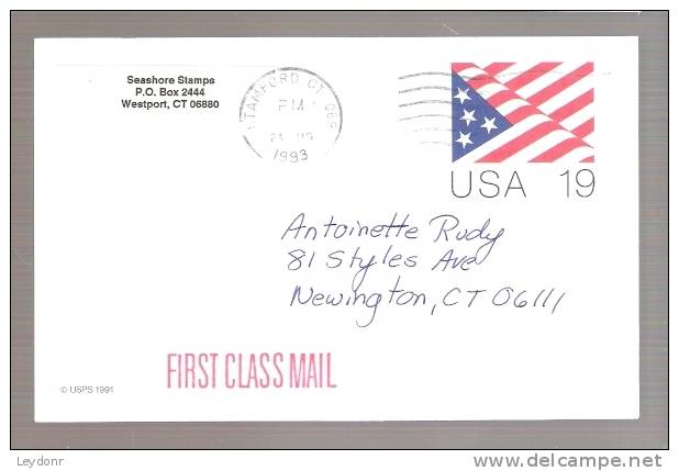 Cover US Flag - Postmarked Stamford, CT - Seashore Stamps Westport - 1981-00