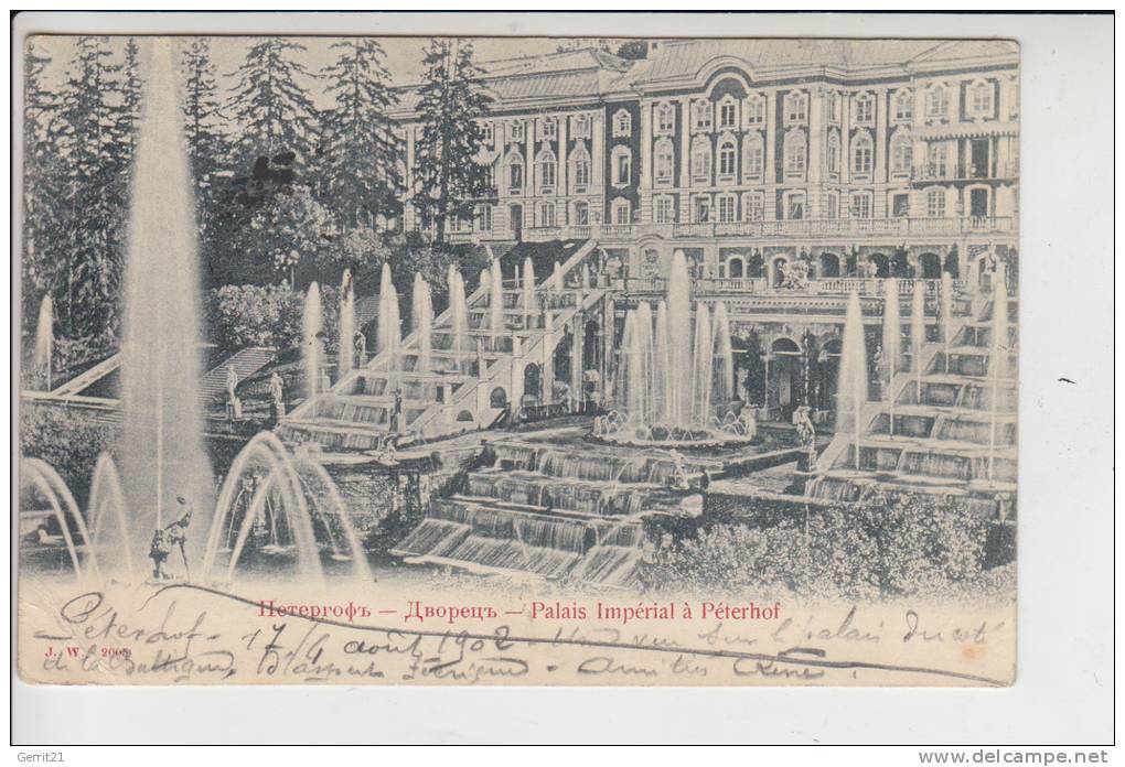 RU - RUSSLAND PETERHOF, Palais Imperial à Peterhof 1902 - Russland