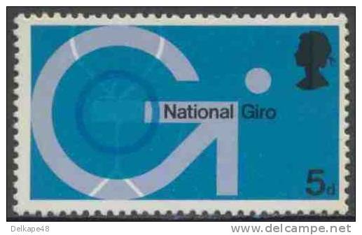 Great Britain 1969 Mi 528 YT 575 ** National Giro &ldquo;G&rdquo; Symbol, Post Office Technology Commemoration - Nuevos