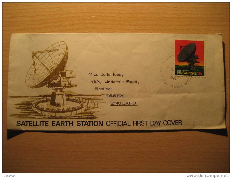SINGAPORE 1971 Earth Station Telescope Satellite Planet Galaxy Space Spatial Espace Cosmos Astronomy - Asia