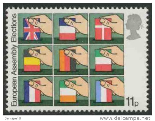 Great Britain 1979 Mi 790 YT 889 ** National Flags Into Ballot Boxes-1st Direct Elections Eur. Assembly / Direktwahlen - Postzegels