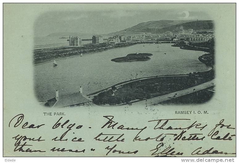 Ramsey Isle Of Man The Park  P. Used Ilkley 1899 - Isola Di Man (dell'uomo)