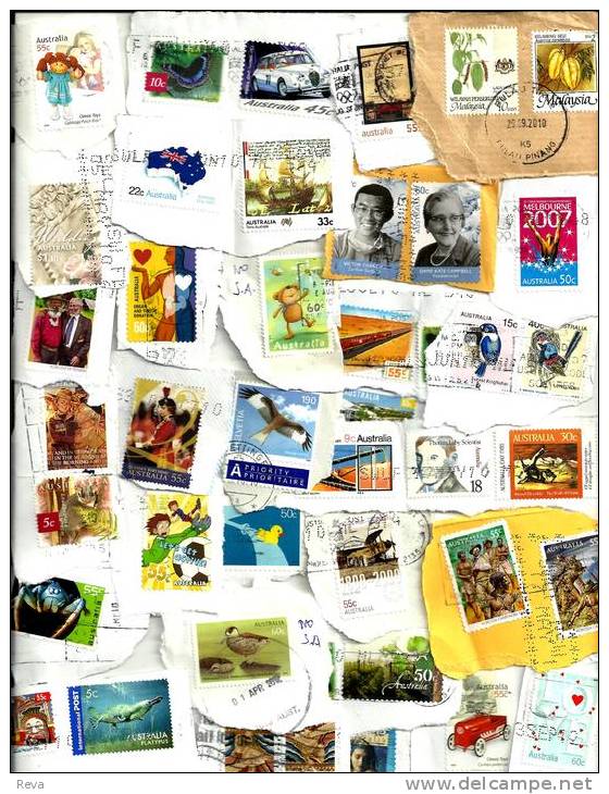 AUSTRALIA LOT97 MIXTURE OF50+ USED STAMPS SOME 2010/12 INC.$1.10 "VALENTINE " ,ETC.READ DESCRIPTION!! - Vrac (max 999 Timbres)