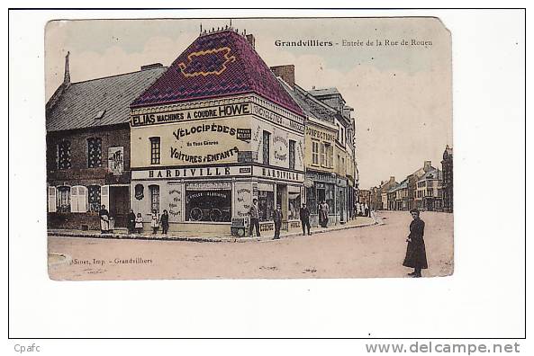 Carte 1905 GRANDVILLIERS / ENTREE DE LA RUE DE ROUEN - Grandvilliers