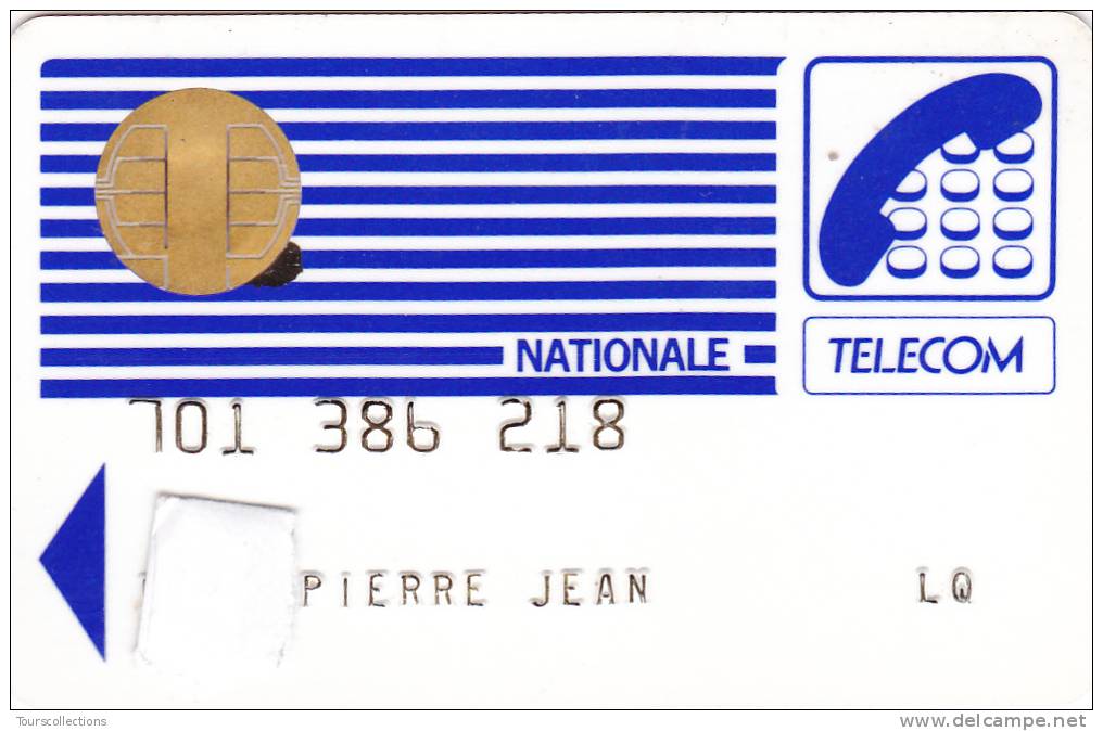 TELECARTE NATIONALE TELECOM BULL Or @ 1987 RARE !!!!! (le Nom Est Masqué Pour L´anonymat) - Other & Unclassified