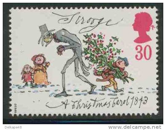 Great Britain 1993 Mi 1485 ** “Scrooge” -“A Christmas Carrol” By Charles Dickens (1812-1870) - Schrijvers