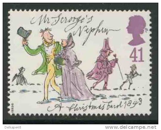 Great Britain 1993 Mi 1487 ** “Mr. Scrooge´s Nephew” -“A Christmas Carrol” By Charles Dickens (1812-1870) - Schrijvers