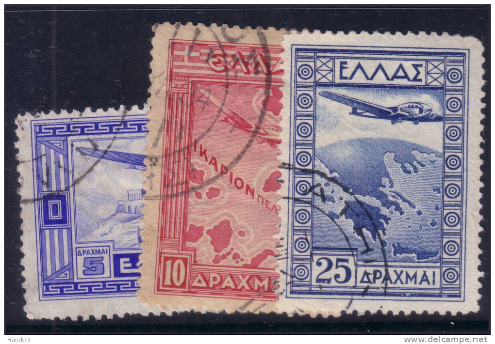 Airm Mail Y&T N° 18 To 20 VFU (CV :  37.5€) - Usados