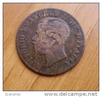 2 CENTESIMI DEL 1867 MILANO DEL REGNO D'ITALIA VITTORIO EMANUELE II° - - 1861-1878 : Vittoro Emanuele II