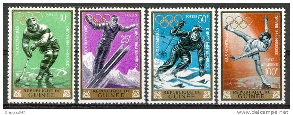 1964 Guinea "Innsbruck 1964" Giochi Olimpici D'inverno Winter Olympics Set MNH** Nat150 - Winter 1964: Innsbruck
