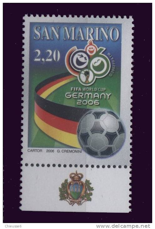 St Marin **  N° 2049 - Coupe Du Monde De Foot En Allemagne - Neufs