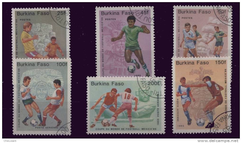 Burkina - Faso  Ob N°   666 à 668  + PA305 à 307   - "Mexico 86" Foot - - Burkina Faso (1984-...)