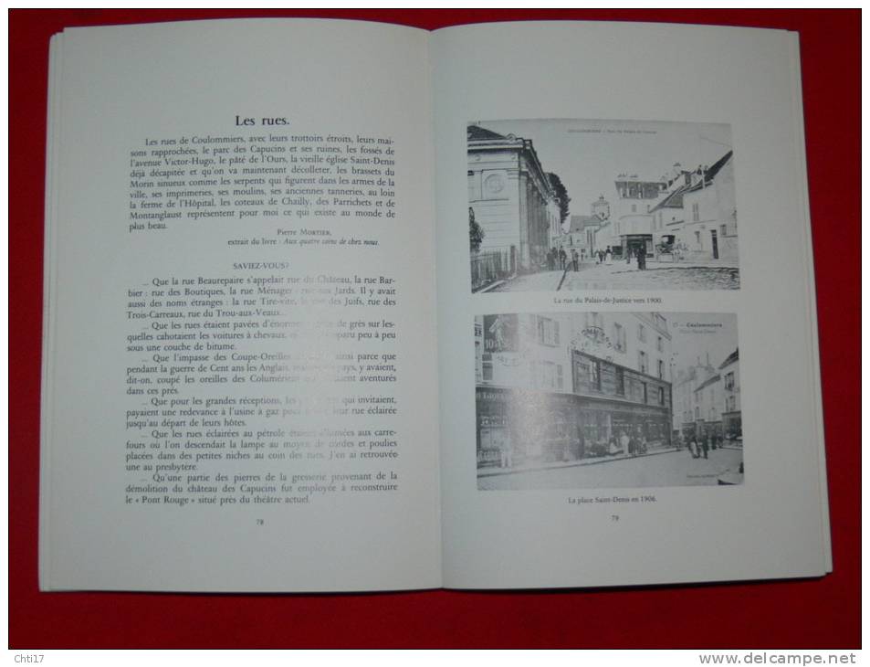 COULOMMIERS / ARDT MEAUX SOUVENIRS RECITS FOLKLORE LEGENDES POEMES CHANTS PATOIS 120 DOCUMENTS EDITION HORVATH 1982 - Livres & Catalogues