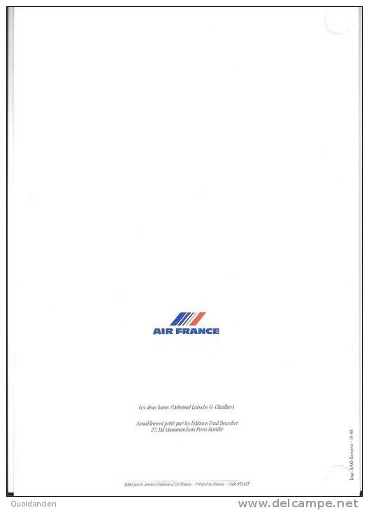 Menu  Vierge  AIR FRANCE 01/1988 -  D´après Gravure De Partition D´ Epoque  -  LA  GUERRE EN  DENTELLES - Menus