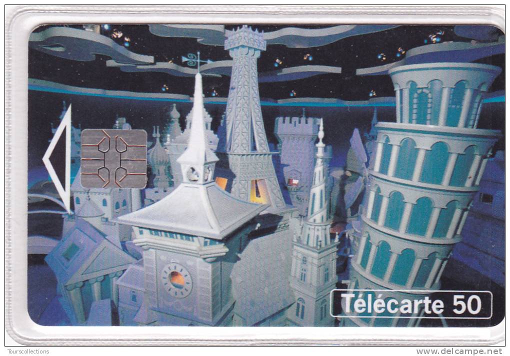 TELECARTE 50 U @ VARIETE Numéro Justifié à Droite - DISNEYLAND Le Monde En Choeur @ Puce SO5 - 05/1994 - Fehldrucke