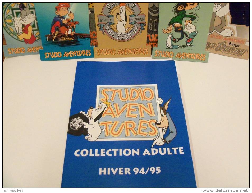 Spirou, Gaston Lagaffe, Tex Avery, Bugs Bunny... 4 Dossiers De Presse Studio Aventures + 7 PUB PLV+Photos, Rare Ensemble - Presseunterlagen