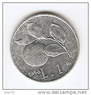 REPUBBLICA ITALIANA LIRE 1 PRIMO TIPO 1948 - ALTRO ESEMPLARE - 1 Lira