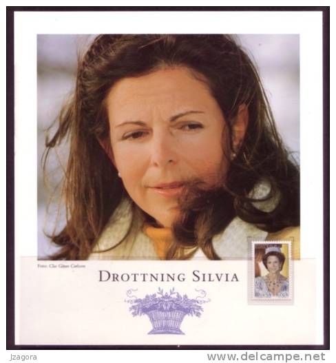 ROYAL FAMILY - QUEEN  SYLVIA OF SWEDEN SCHWEDEN SUEDE 1993 Mi 1795  MNH On Collection Card - Slania - Familias Reales