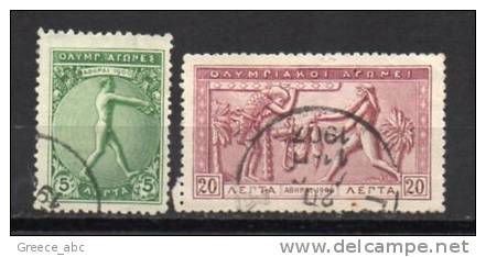 Greece @ 1906 / Mi 147 , 149 / Athens Olympics / Used (o) - Summer 1896: Athens