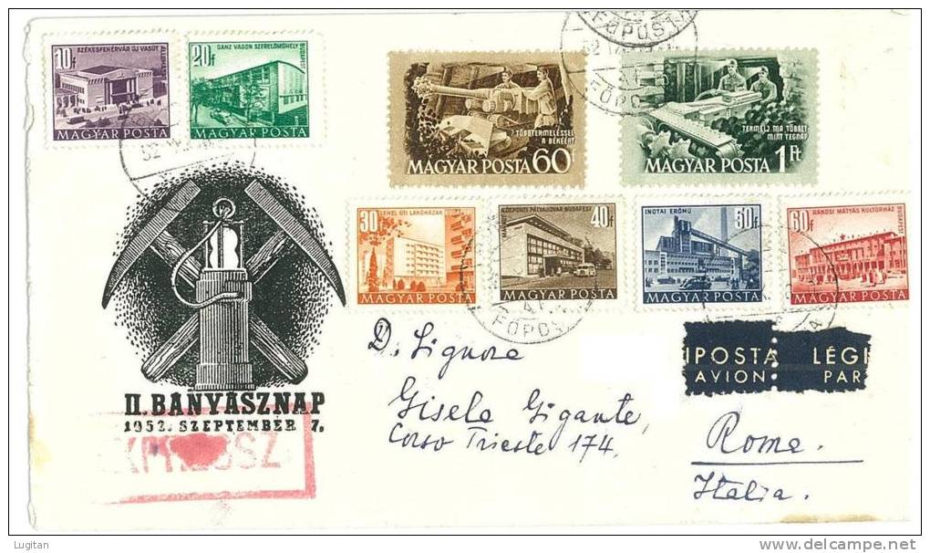 UNGHERIA - EMISSIONE COMMEMORATIVA -  ANNO 1952 ESPRESSO - Hojas Completas